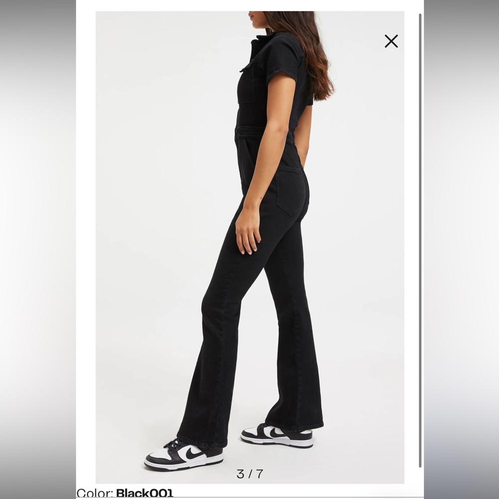 Good American Black Short-Sleeve Utility Jumpsuit - Picture 3 of 4
